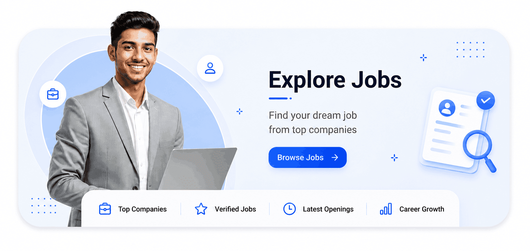 Explore Jobs — browse job categories