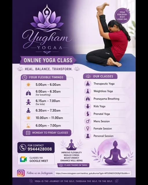 Yugham Natural Therapic Caare & Online yoga class 2