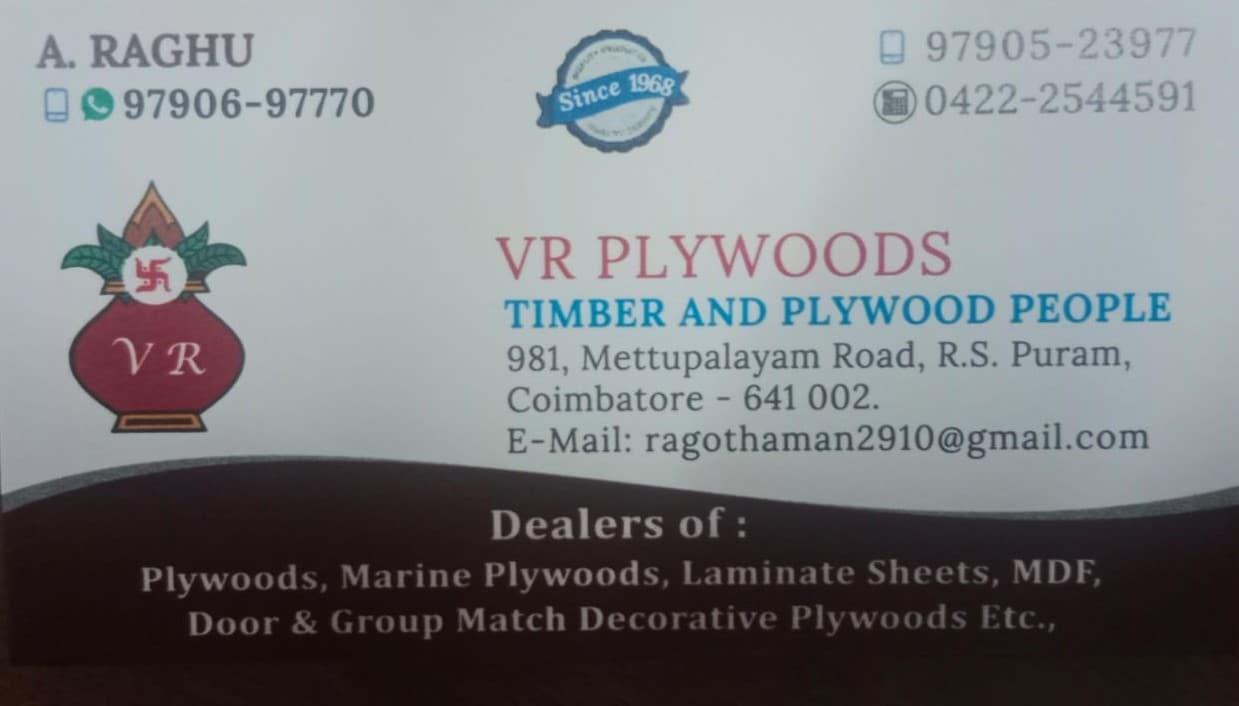 VR PLYWOODS Tamilnadu